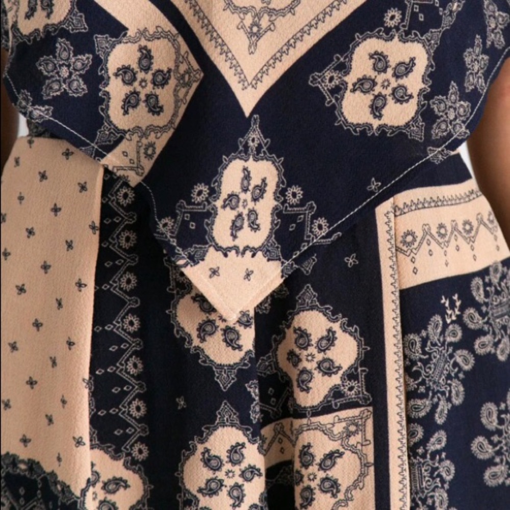 Printed Romper - brown Black beige